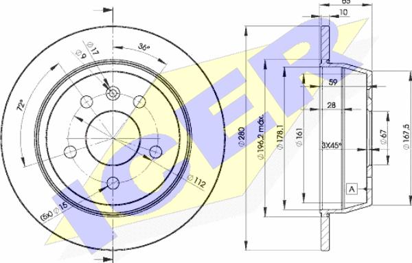 Icer 78BD6381-2 - Тормозной диск autospares.lv