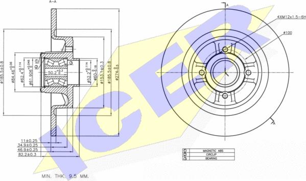 Icer 78BD6329-1 - Тормозной диск autospares.lv