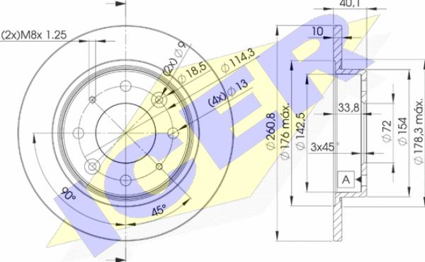 Icer 78BD6251-2 - Тормозной диск autospares.lv