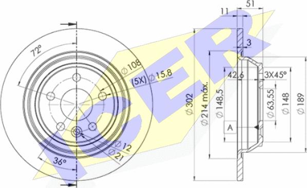 Icer 78BD6769-2 - Тормозной диск autospares.lv