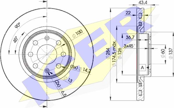 Icer 78BD0922-2 - Тормозной диск autospares.lv