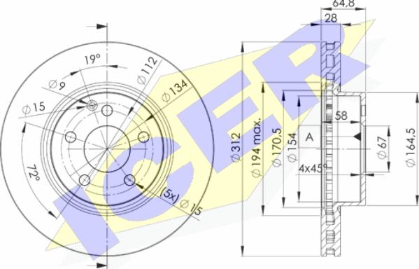 Icer 78BD0414-2 - Тормозной диск autospares.lv