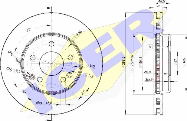 Icer 78BD0410-2 - Тормозной диск autospares.lv