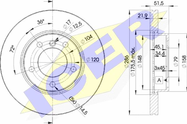 Icer 78BD0674-2 - Тормозной диск autospares.lv