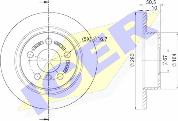 Icer 78BD0045-2 - Тормозной диск autospares.lv