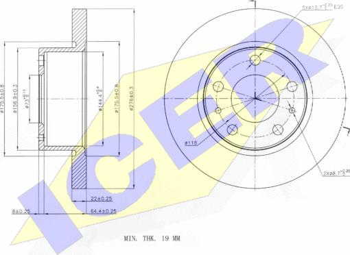 Icer 78BD0016-2 - Тормозной диск autospares.lv