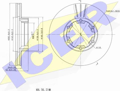 Icer 78BD0013-2 - Тормозной диск autospares.lv