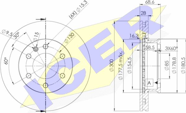 Icer 78BD0190-2 - Тормозной диск autospares.lv