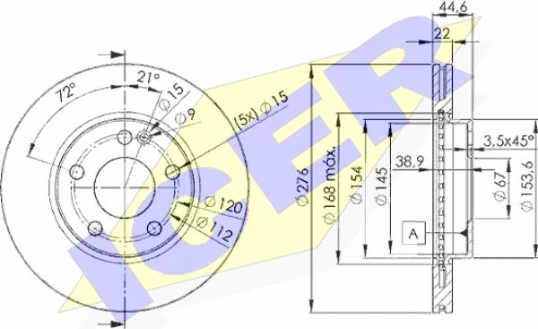 Icer 78BD0111-2 - Тормозной диск autospares.lv