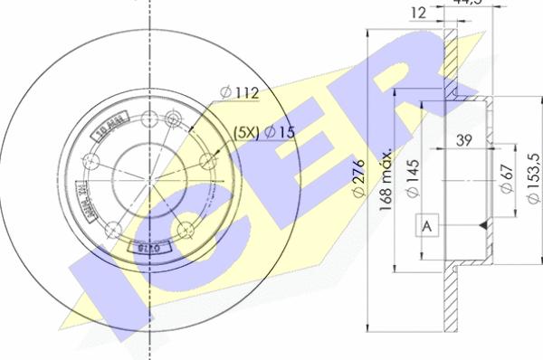 Icer 78BD0118-2 - Тормозной диск autospares.lv