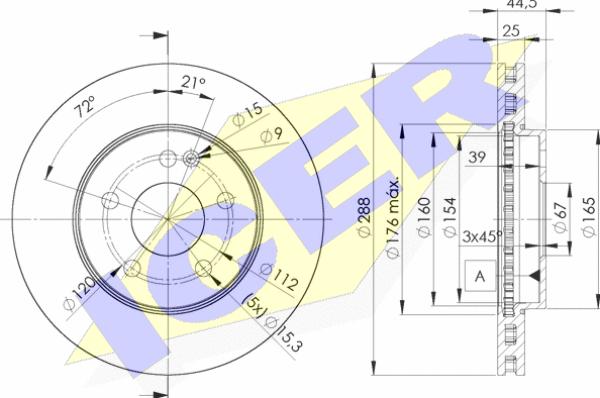 Icer 78BD0117-2 - Тормозной диск autospares.lv