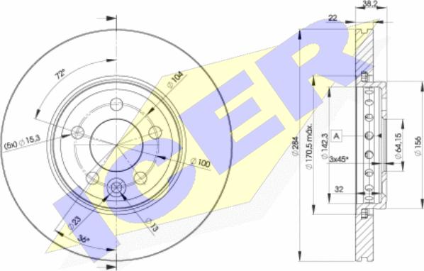 Icer 78BD0844-2 - Тормозной диск autospares.lv