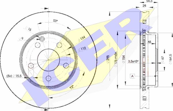 Icer 78BD0812-2 - Тормозной диск autospares.lv