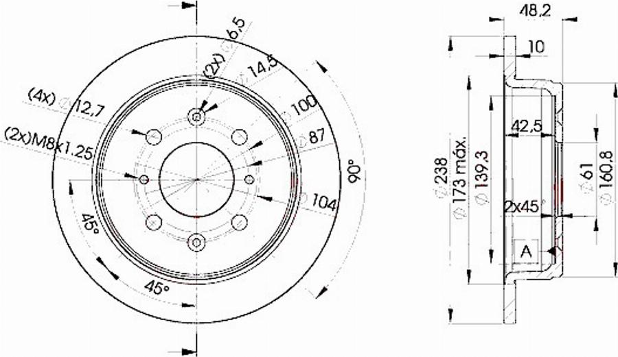 Icer 78BD0817 - Тормозной диск autospares.lv