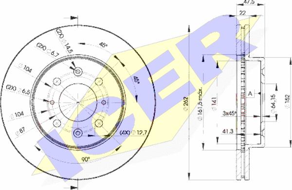 Icer 78BD0830-2 - Тормозной диск autospares.lv