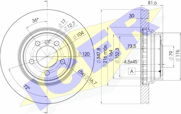 Icer 78BD0267-2 - Тормозной диск autospares.lv