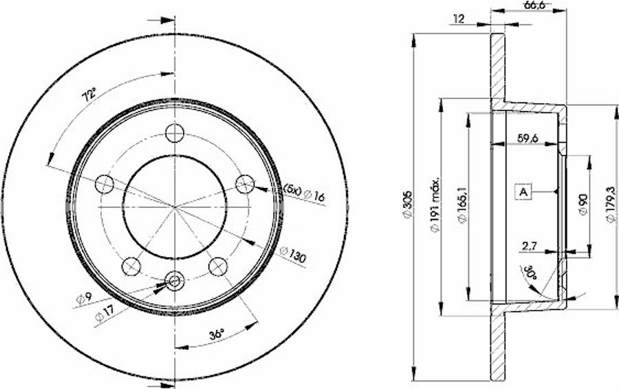 Icer 78BD1410 - Тормозной диск autospares.lv