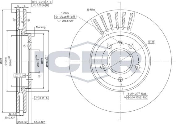 Icer 78BD1569-1 - Тормозной диск autospares.lv