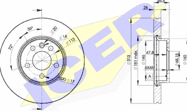 Icer 78BD1530-2 - Тормозной диск autospares.lv