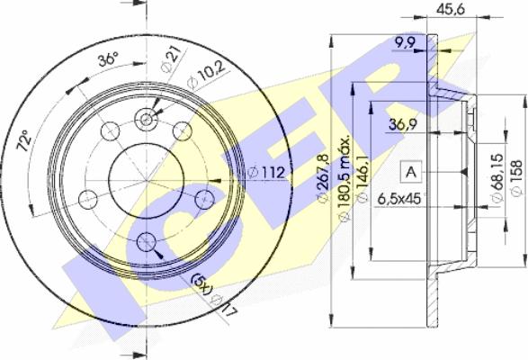 Icer 78BD1094-2 - Тормозной диск autospares.lv