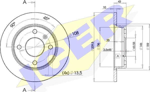 Icer 78BD1062-2 - Тормозной диск autospares.lv