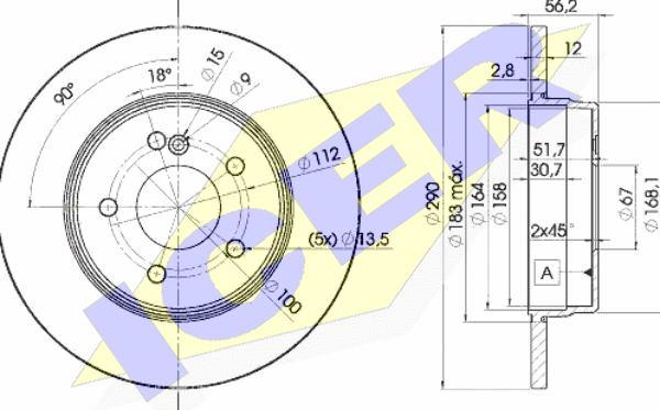 Icer 78BD1213-2 - Тормозной диск autospares.lv