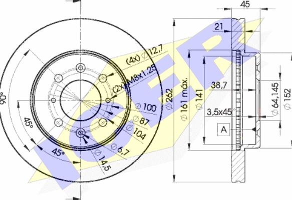 Icer 78BD1700-2 - Тормозной диск autospares.lv