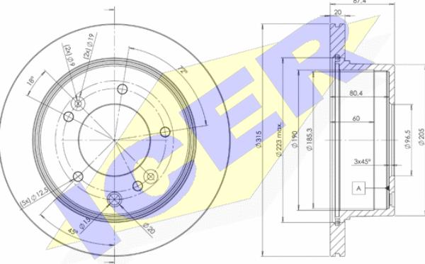 Icer 78BD8411-2 - Тормозной диск autospares.lv