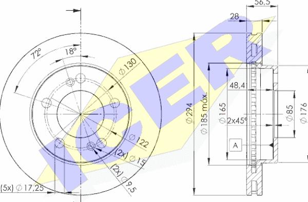 Icer 78BD8674-2 - Тормозной диск autospares.lv