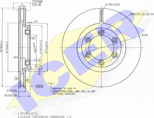 Icer 78BD8676-2 - Тормозной диск autospares.lv