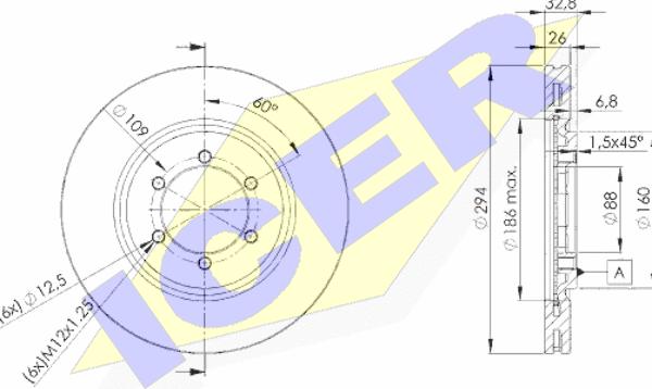 Icer 78BD8678-2 - Тормозной диск autospares.lv