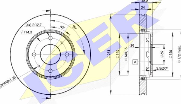 Icer 78BD8027-2 - Тормозной диск autospares.lv