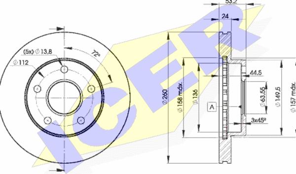 Icer 78BD8109-2 - Тормозной диск autospares.lv