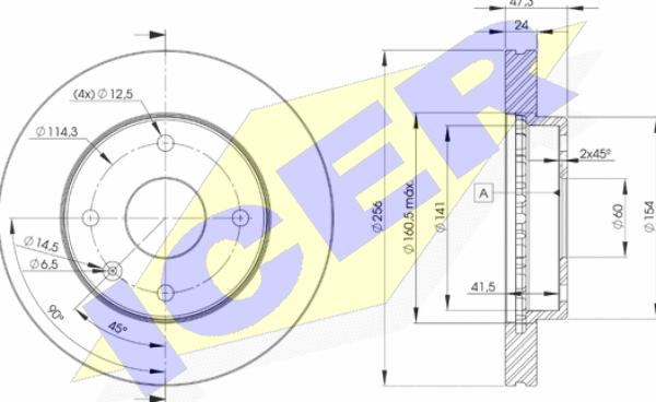 Icer 78BD8338-2 - Тормозной диск autospares.lv