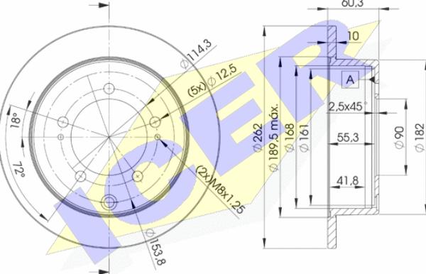 Icer 78BD8326-2 - Тормозной диск autospares.lv