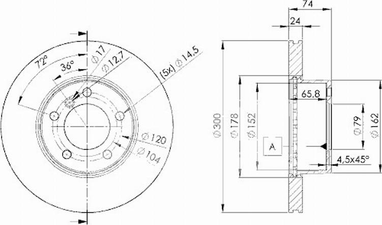 Icer 78BD3405 - Тормозной диск autospares.lv