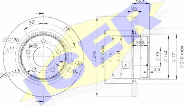 Icer 78BD3406-2 - Тормозной диск autospares.lv