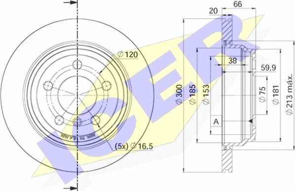 Icer 78BD3418-2 - Тормозной диск autospares.lv