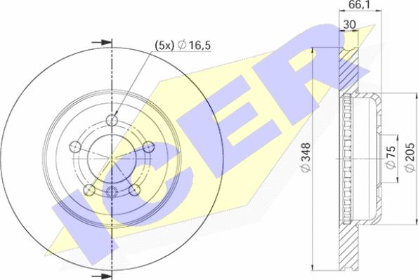 Icer 78BD3554-2 - Тормозной диск autospares.lv