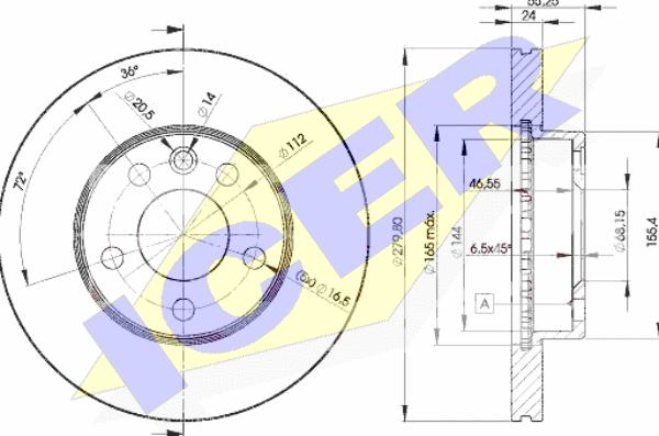 Icer 78BD3015-2 - Тормозной диск autospares.lv