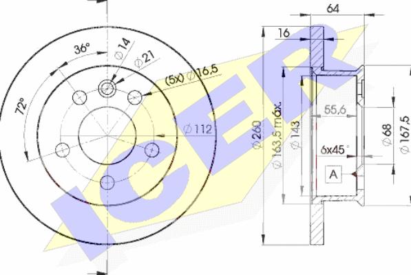 Icer 78BD3013-2 - Тормозной диск autospares.lv