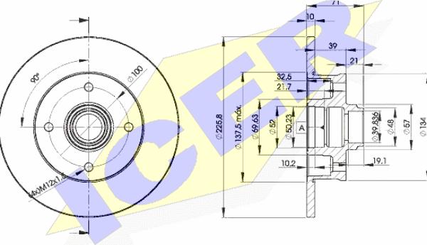 Icer 78BD3393-1 - Тормозной диск autospares.lv