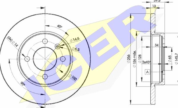 Icer 78BD3392-2 - Тормозной диск autospares.lv