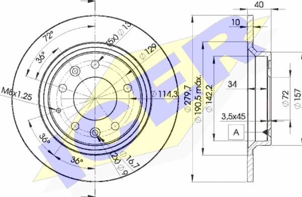 Icer 78BD3268-2 - Тормозной диск autospares.lv