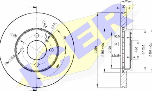 Icer 78BD3790-2 - Тормозной диск autospares.lv