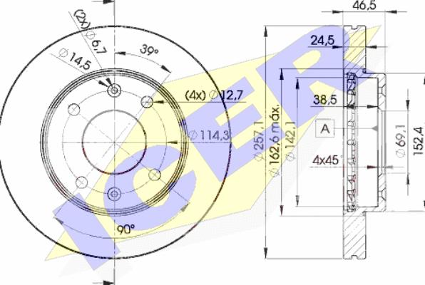 Icer 78BD2902-2 - Тормозной диск autospares.lv