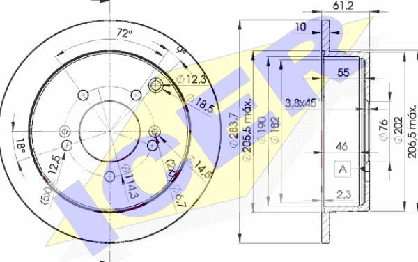 Icer 78BD2907-2 - Тормозной диск autospares.lv