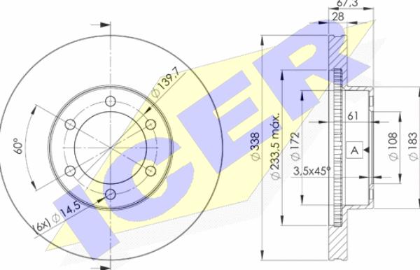 Icer 78BD2918-2 - Тормозной диск autospares.lv