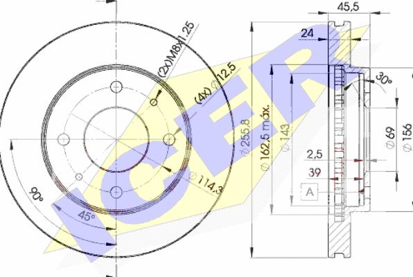 Icer 78BD2926-2 - Тормозной диск autospares.lv