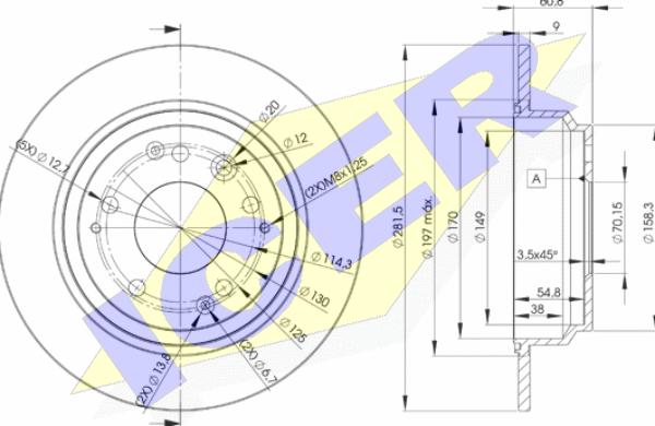 Icer 78BD2469-2 - Тормозной диск autospares.lv